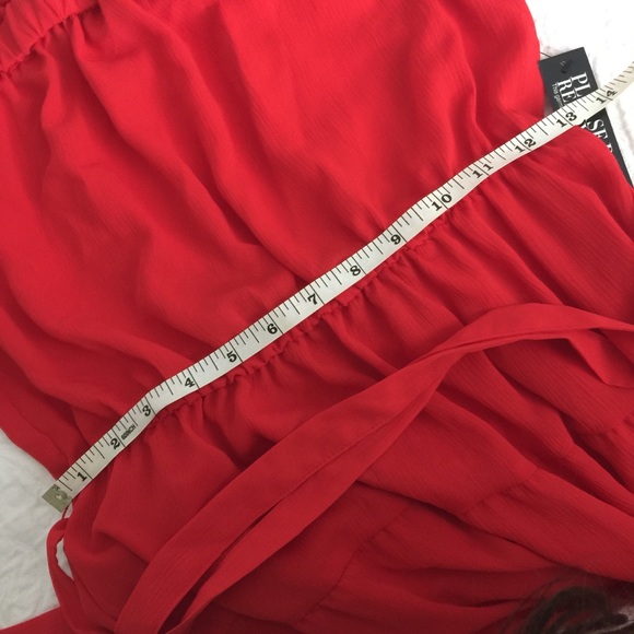 New York & Company Off-The-Shoulder Red Maxi Dress - Size S - Picture 9 of 12